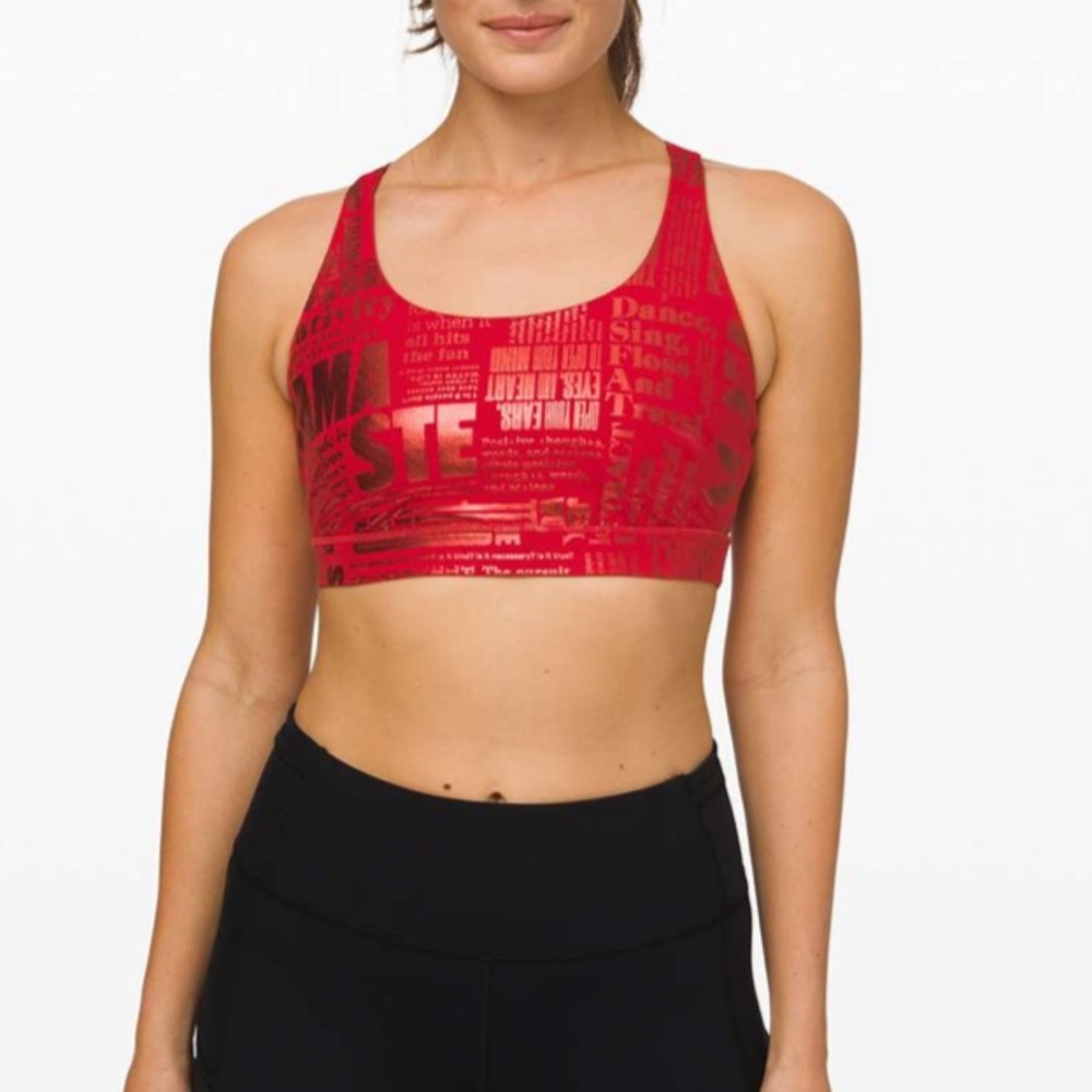 RARE Lululemon Energy Bra *Manifesto Red *SPECIAL ADDITION  ~ EUC